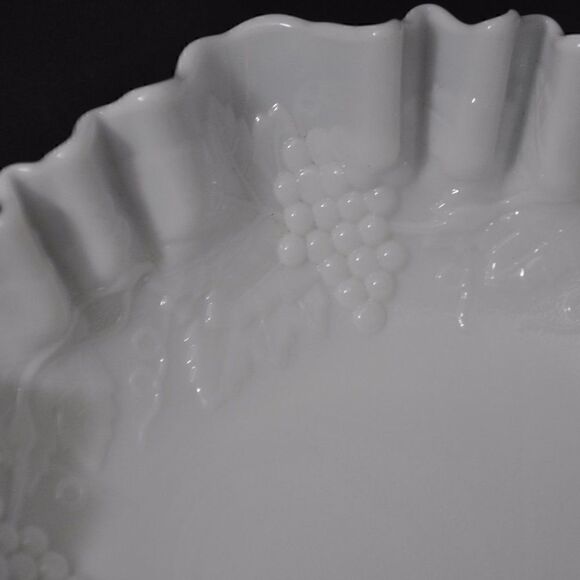 Imperial Glass Company Milk Glass With Grape Pattern - Picture 4 of 6